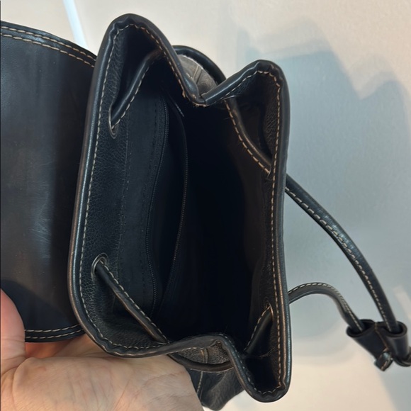 Vintage Esprit Mini Black Leather Backpack - Picture 6 of 7